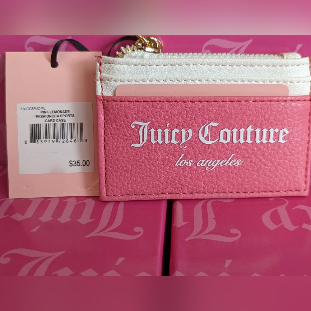 BNWT Juicy Couture Pink Lemonade Fashionista Sports Card Case